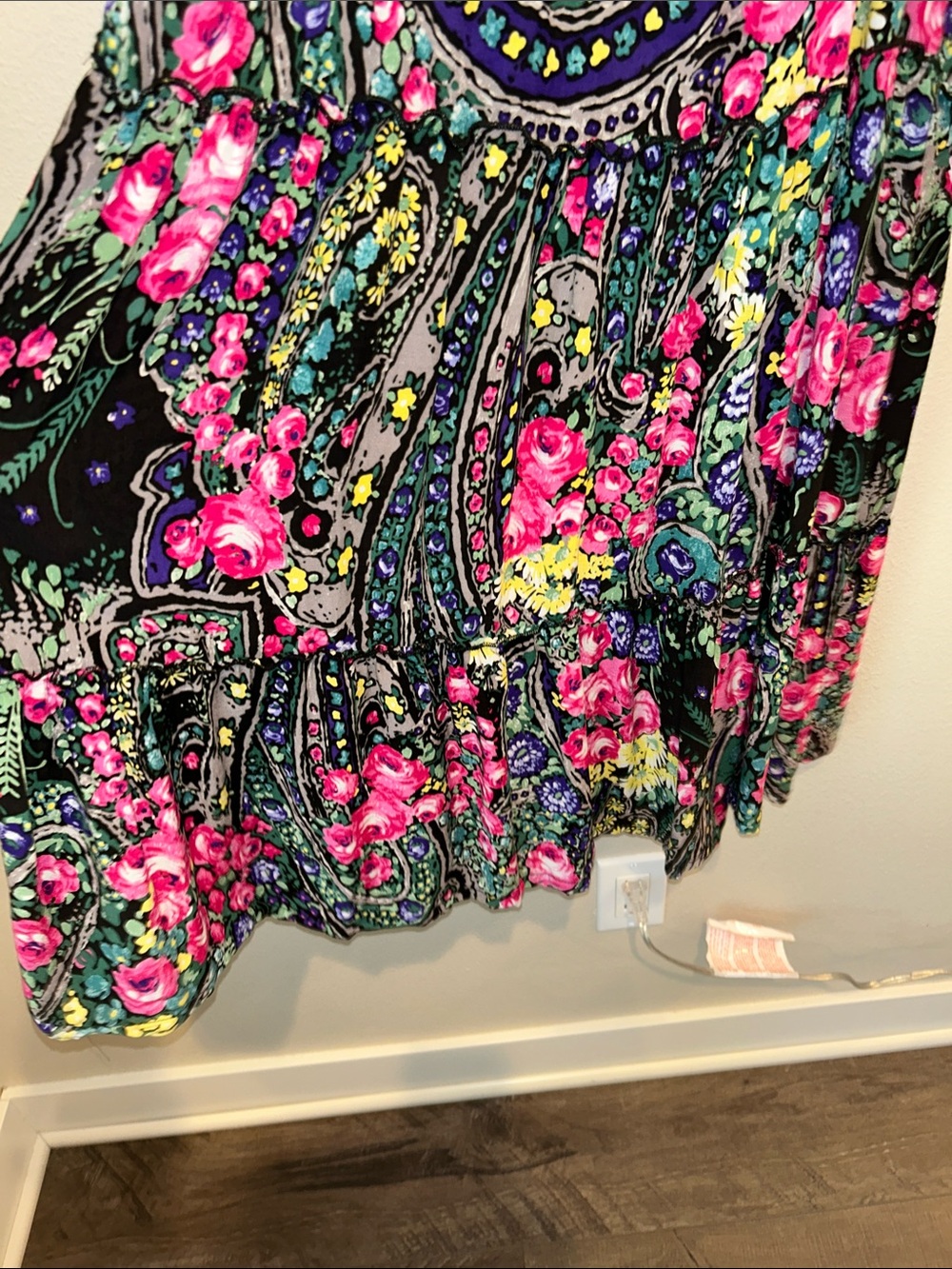 Free People " Easy Come" Floral Maxi Dress Size Medium View 3